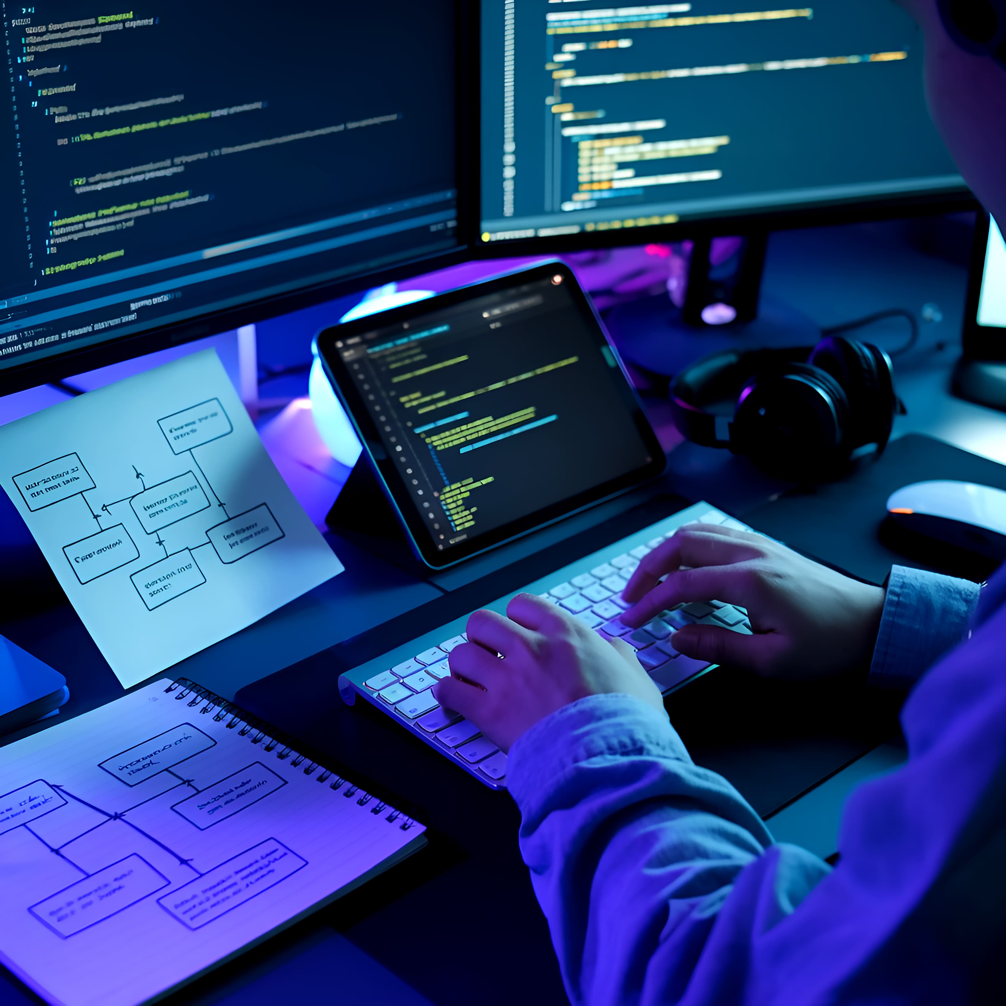 Desarrolladores colaborando en San José en un proyecto de software a medida
